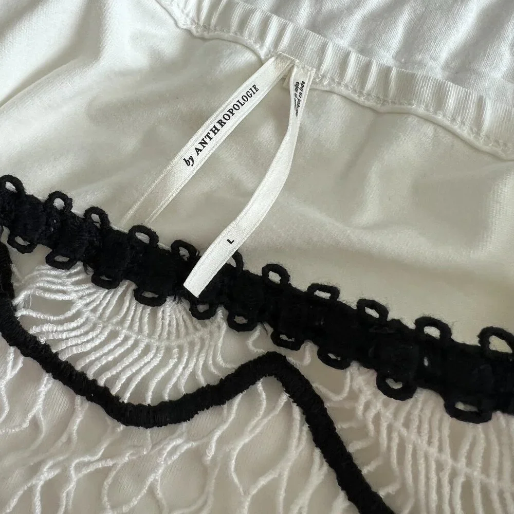 NEW Anthropologie Crochet Ruffle Netting Fishnet Layered Trimmed Cami Ta… - Picture 5 of 5